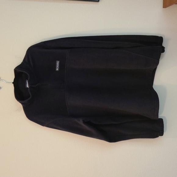 97. Columbia EUC men's quarter zip black fleece top - Picture 3 of 15